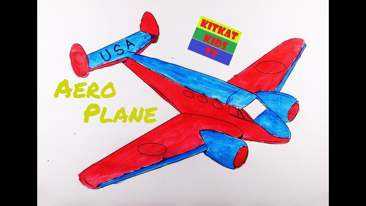 Download Coloring in aero plane | kitkat kids tv - YouTube