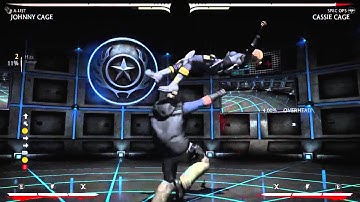 MKX Johnny cage air neutral punch , jump punch conversion to combos 21 % - 24 %