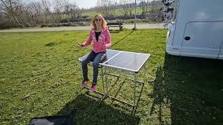 faltbares Solarpanel 200 Watt und Campingtisch