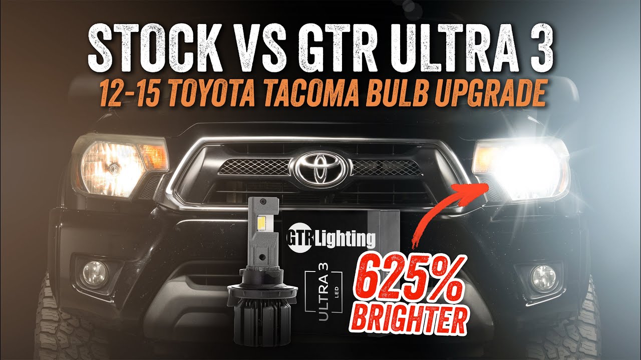 625% Brighter Headlight Bulbs for 2012-2015 Toyota Tacoma | GTR Ultra 3 LED Install & Review