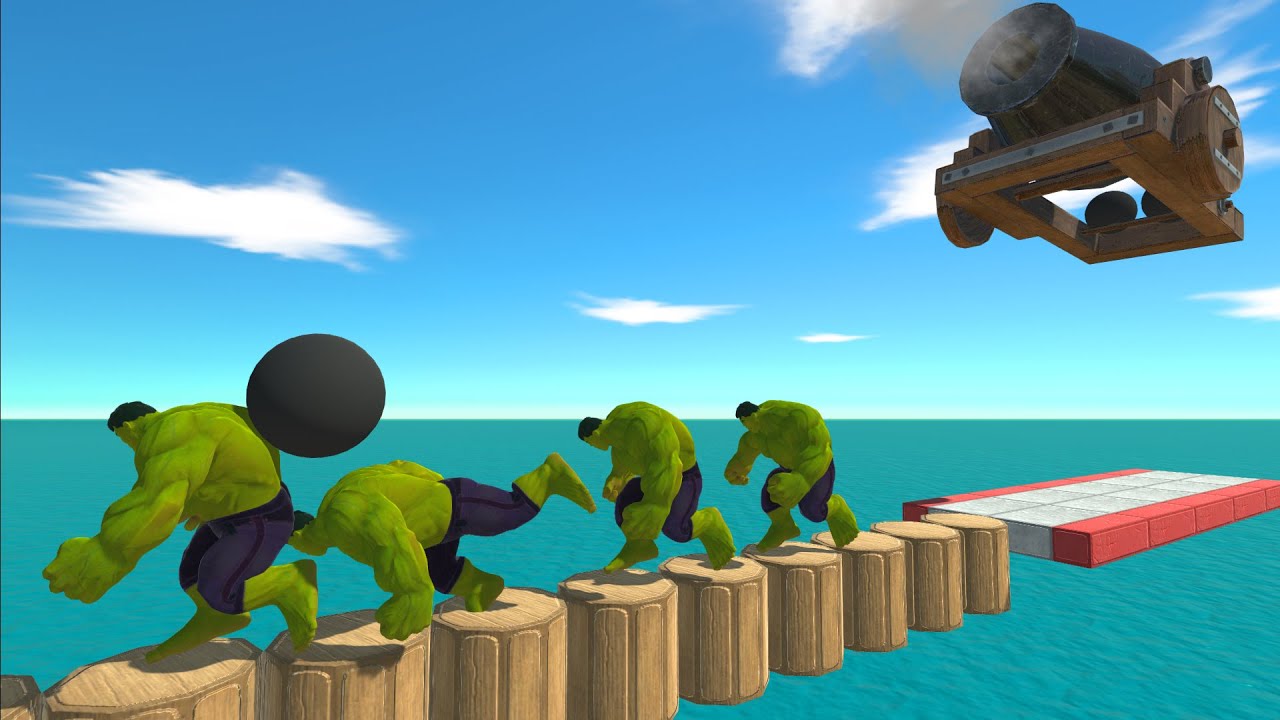 Creepy Monsters Run Away From Pirate Cannon - ARBS