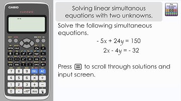 Solving Linear Simultaneous Equations with Two Unknowns & Storing The Solution | #Classwiz fx-991EX