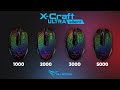 Alcatroz xcraft ultra silent series gaming mouse with pulsating effects