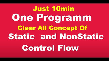 Understanding Static and Non Static Control Flow in java program..