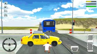 Taxi Car Driving In The City Simulator - Car Crossing Railroad - Android Gameplay screenshot 5