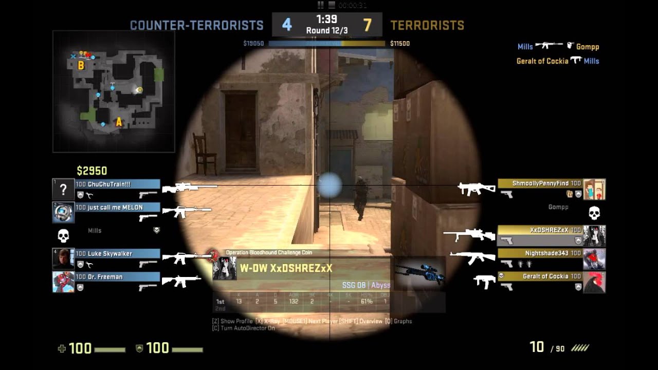 CS:GO 2v1 Scout Clutch