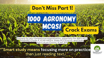 Top Agronomy Practice Questions | 1000 MCQ Series - Part 1 🚜🌾