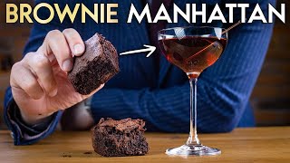 Manhattan Cocktail With A Chocolate Brownie Twist