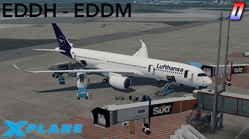 X-Plane 11 | FFA350 | EDDH - EDDM | VATSIM | Hamburg & Munich