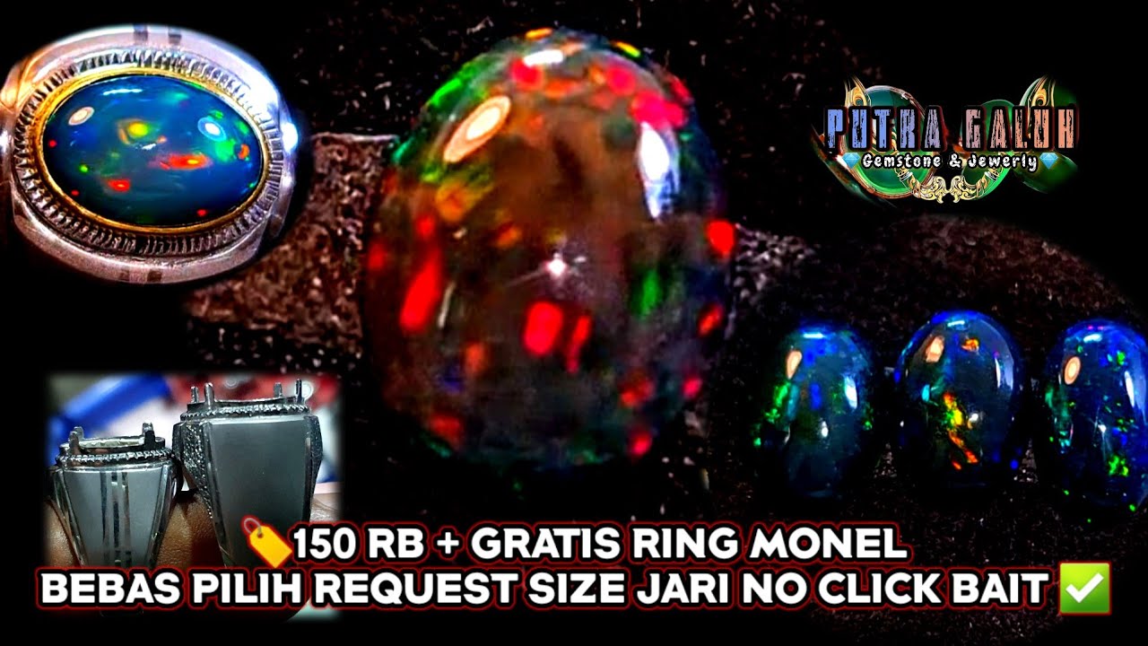 Eps#25 - BLACK OPAL ⭐️ Promo 🏷150 RIBU GRATIS RING MONEL - Bebas pilih dan Request no jari