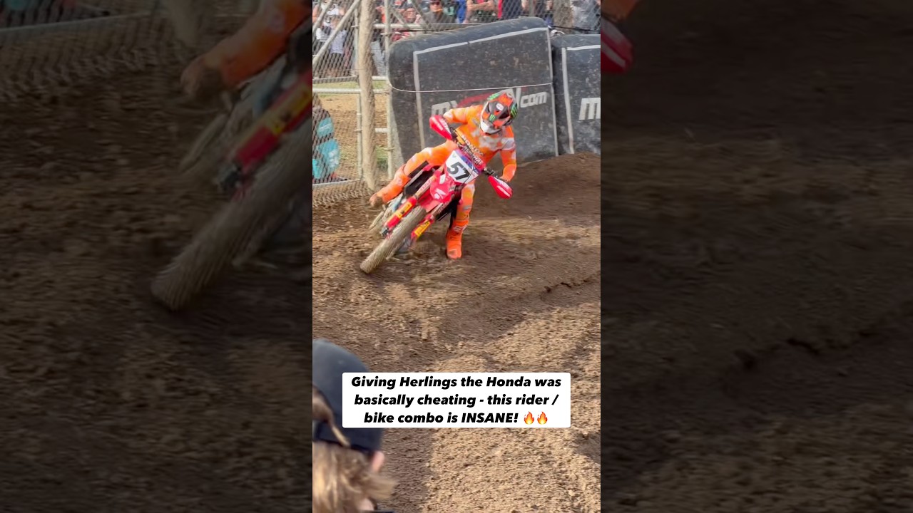 Giving Herlings the Honda was like CHEATING!! #dirtbike#motocross#racing#fyp#iphone#viral#bike#rider