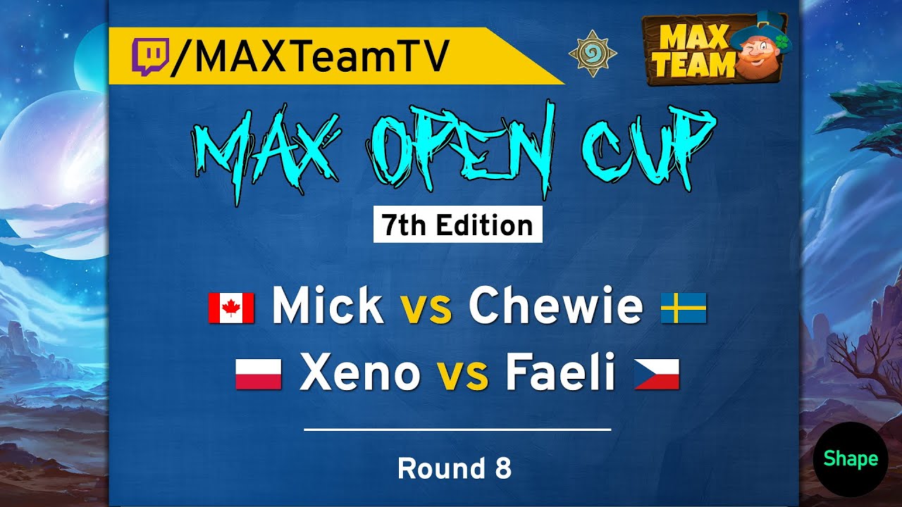 MAX Open Cup 7 - Mick vs Chewie + Xeno vs Faeli - Round 8, casted by MAX + wiRer