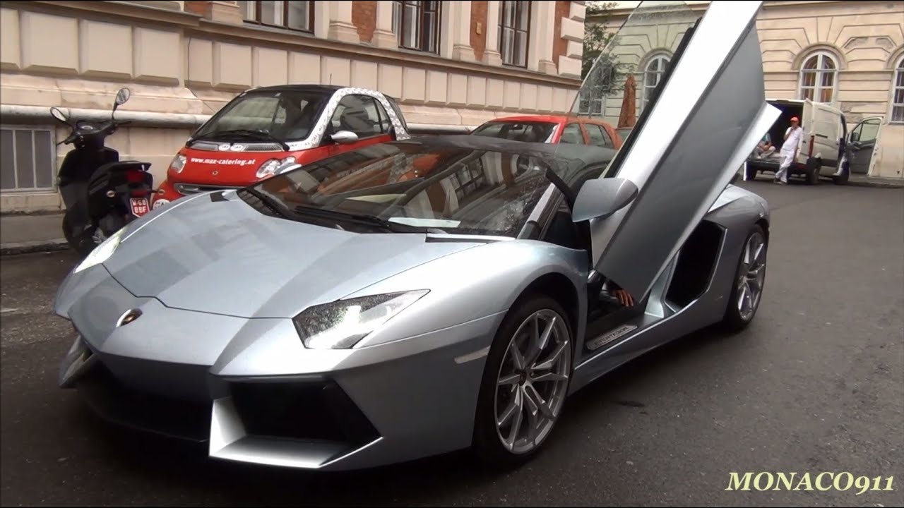 NEW 2014 Lamborghini Aventador Roadster: Start-Ups, Revvings + Driving