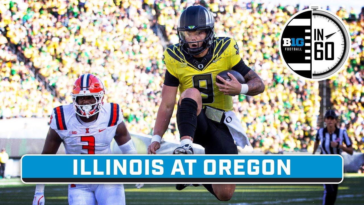Illinois at Oregon | Oct. 27, 2024 | B1G Football in 60 - YouTube