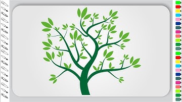 Green Tree Drawing with CorelDraw | Vector Drawing | Drawing | CorelDraw Tutorial