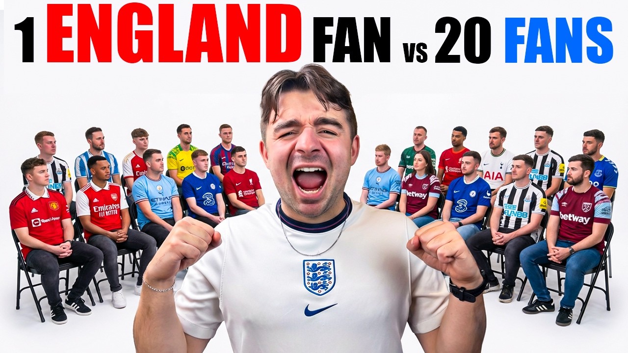 1 England Fan v 20 Football Fans