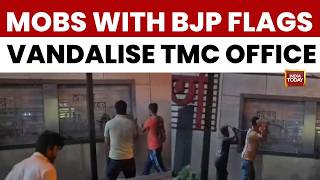 Bengal Post-Poll Violence: TMC Office Vandalised In Kolkata By Mobs Carrying BJP Flags screenshot 5