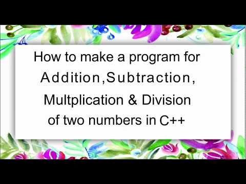 add ,sub ,mul and div of two numbers in C++ program