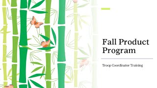 Fall Product Program Coordinator Training