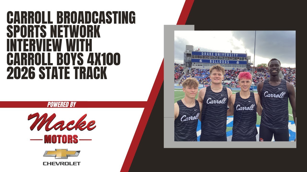Carroll Broadcasting Sports Network interview with Carroll Boys 4x100 at 2026 State Track 