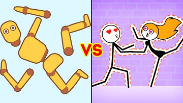 Satisfying Mobile Games RAGDOLL BREAK vs THROUGH THE WALL — Android iOS Gameplay