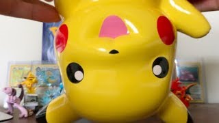 Pikachu Piggy Bank And Cards! Carls Mail Bag!