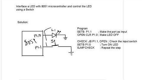 LED and Switch interface with 8051 Microcontroller