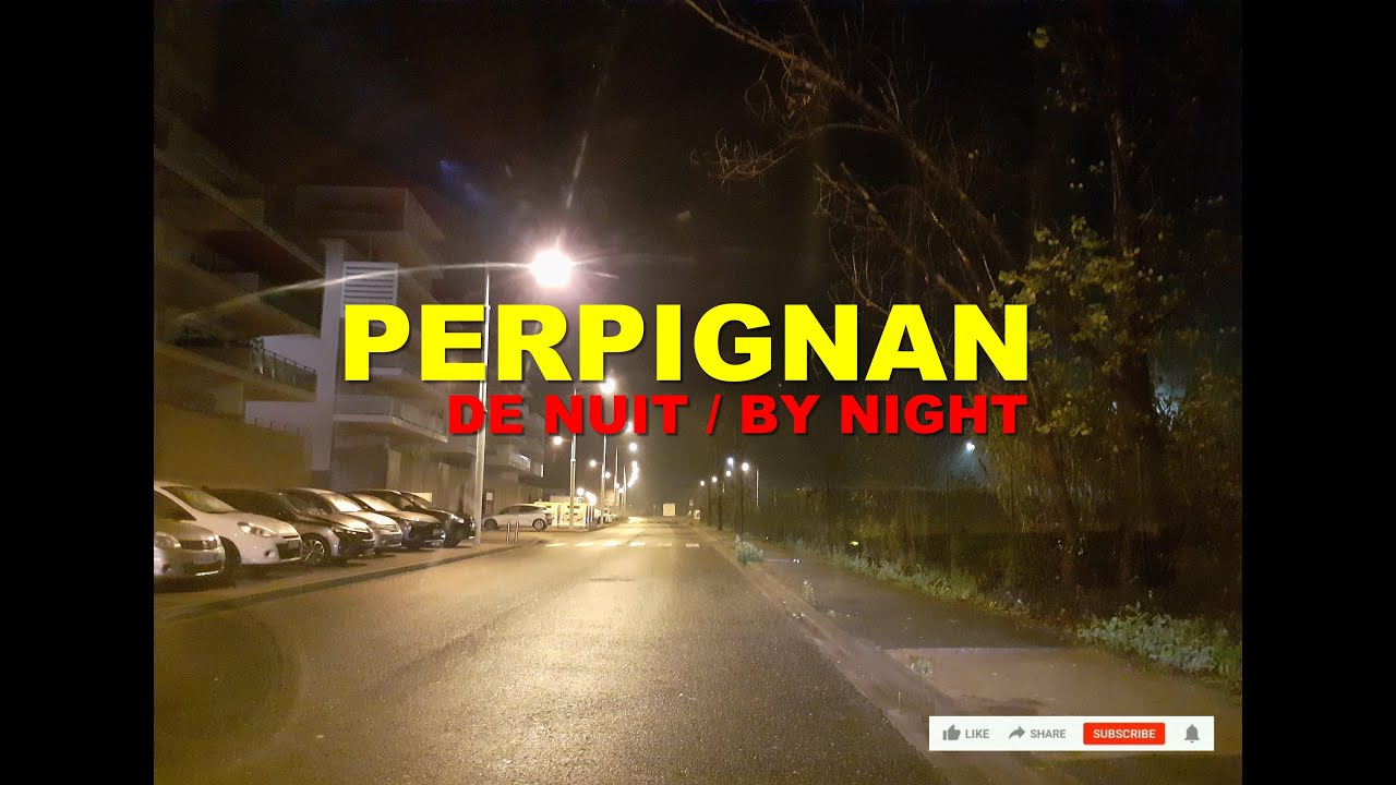 ASMR RELAXATION : NIGHT DRIVING IN PERPIGNAN PART 1 (Conduite de nuit dans Perpignan)