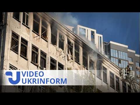 Уламки дронів влучили у будівлю НАН! наслідки удару рф по Києву | Голосіївський район