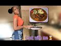 Cook dinner with me  brown stew fish with irish and mixed vegetables and guava juice 