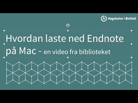 Video: Hvordan installerer du EndNote Cite, mens du skriver på Mac?