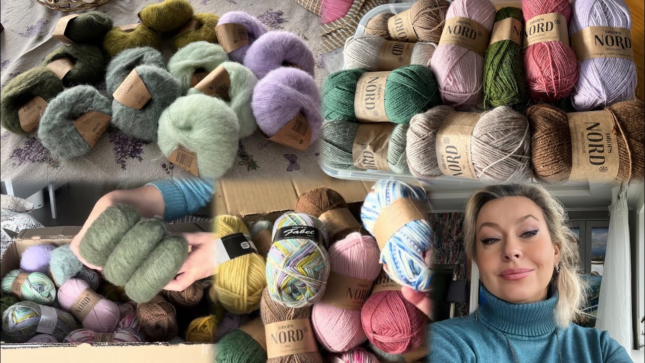 7 февраля 2026 г.Посылка с пряжей DROPS На тапочки носки 🧦 и Альпака 🦙 с шелкам !