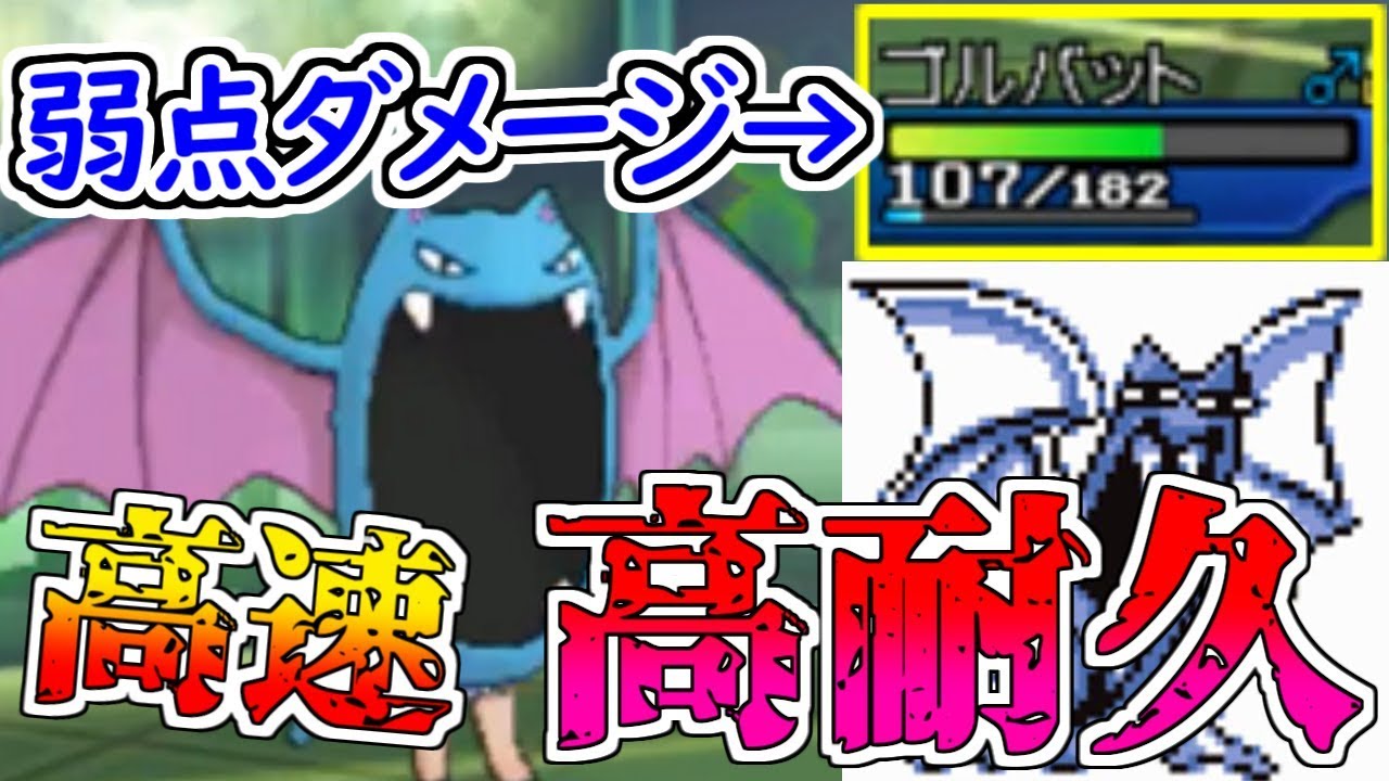 ゴルバットに舐めてかかるとこうなる ポケモンusum Youtube