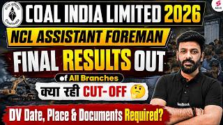 NCL Assistant Foreman Result 2026 | NCL Assistant Foreman DV List | NCL Assistant Foreman Cut Off