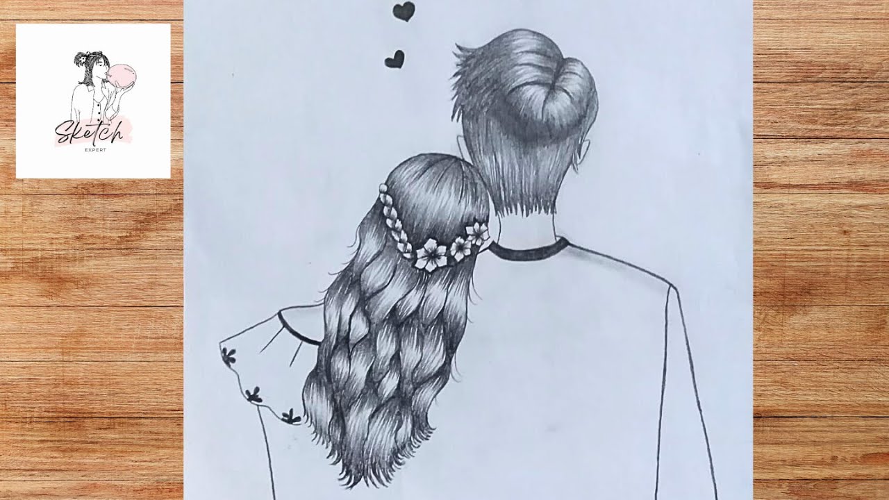 How to draw Couple Very Easy - step by step || Boy & Girl Pencil Sketch ...