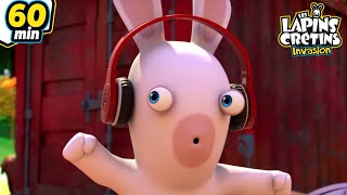 La Chanson des Lapins | Les Lapins Crétins Invasion - Compilation 1H | Animaj Kids