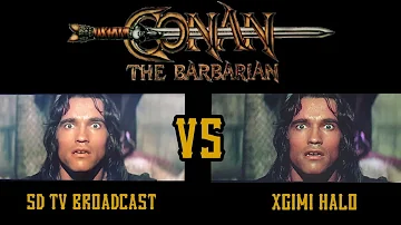 Conan the Barbarian (1982) SD TV broadcast vs XGIMI Halo projector (4k upscaled blu-ray)