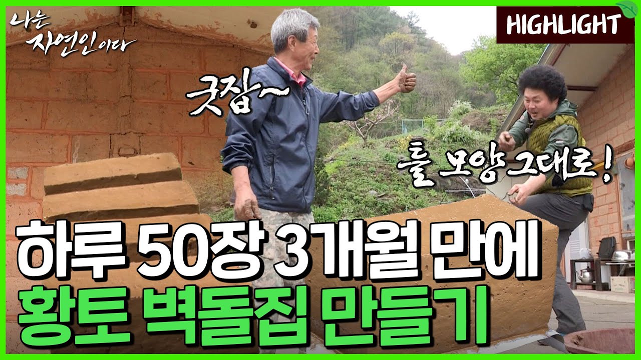 하루 벽돌만 50장을 찍어내 3개월 만에 벽돌집까지 만들기｜자연인 하이라이트 190회