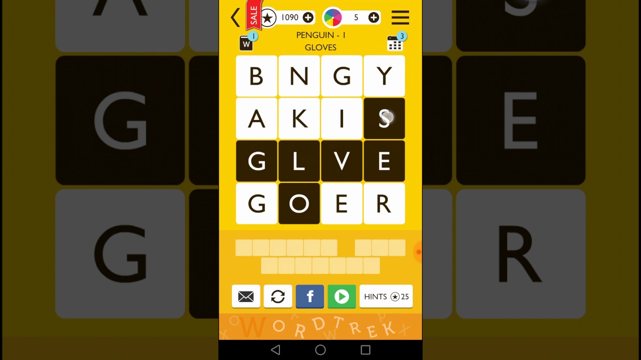 Word Trek Penguin Level 1 Answer Walkthrough