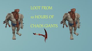 Runescape Loot from 10 hours of Chaos Giants