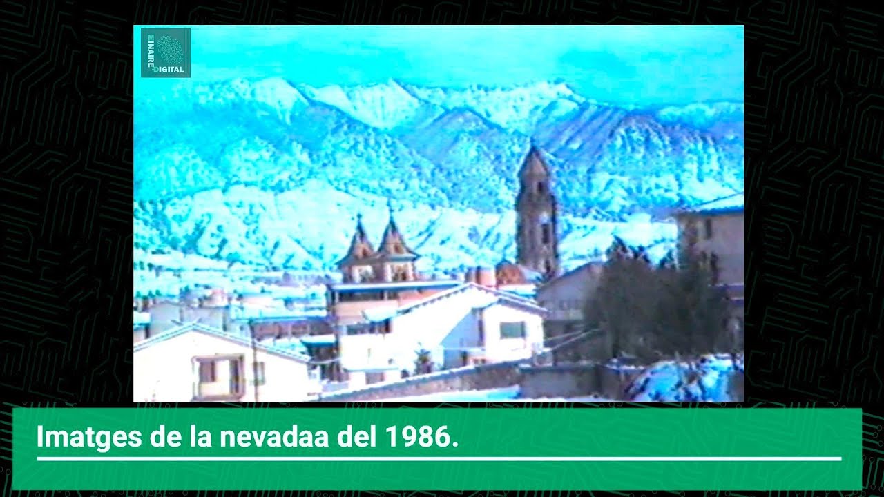 Imatges de la nevada a Torelló l'any 1986.