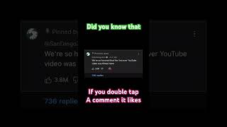 If you double tap a comment it likes #trending #shorts #likes #knowledge