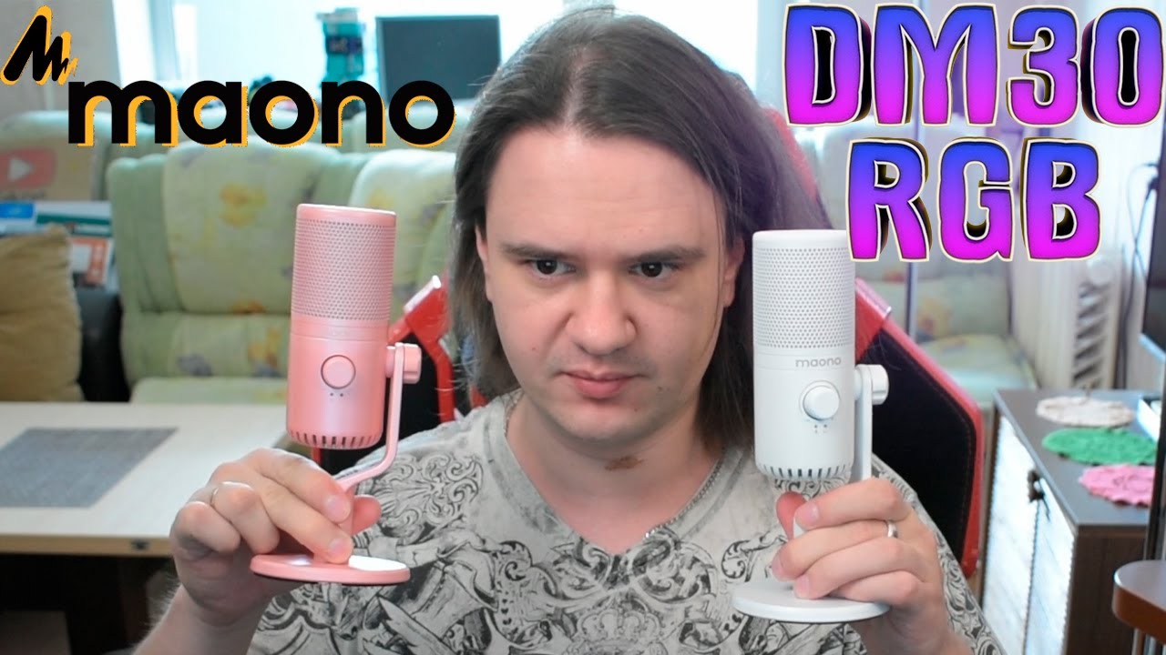 Обзор микрофона MAONO DM30RGB Programmable RGB Gaming Microphone - YouTube
