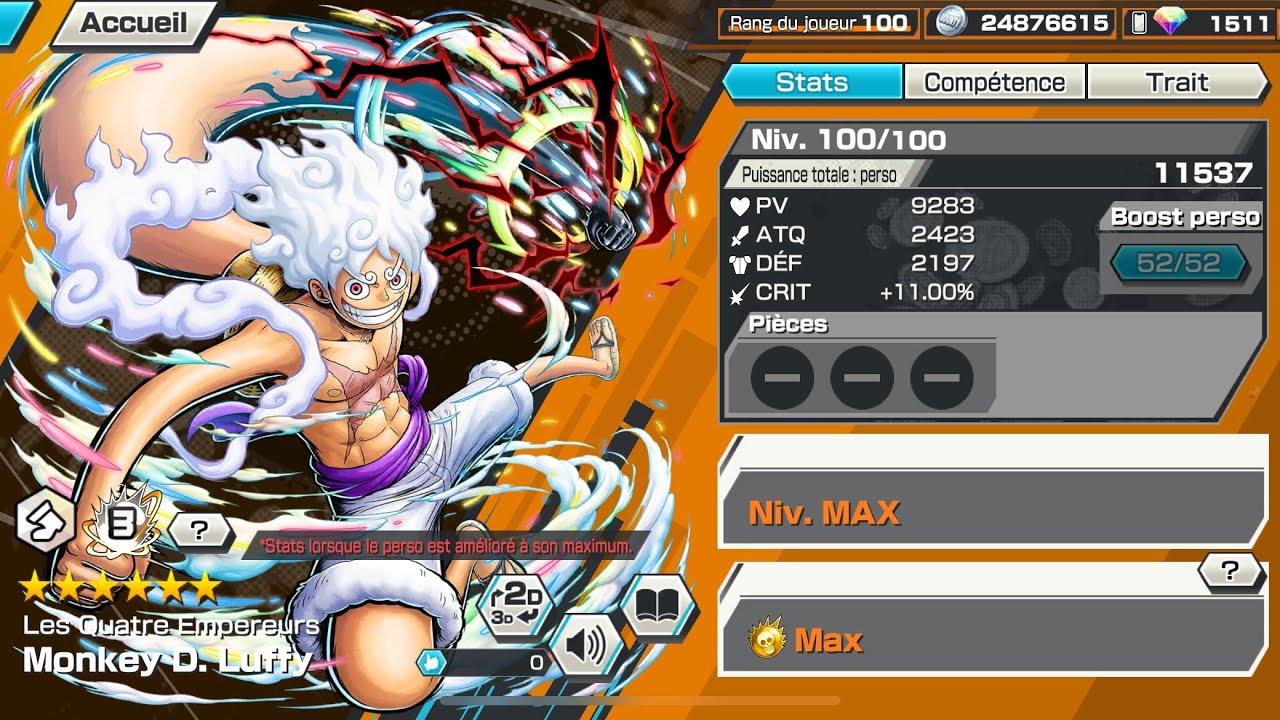 Opbr : présentation du luffy 4 empereurs