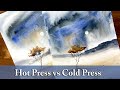 Hot press vs cold press watercolour paper comparison  watercolour demonstration  loose watercolour