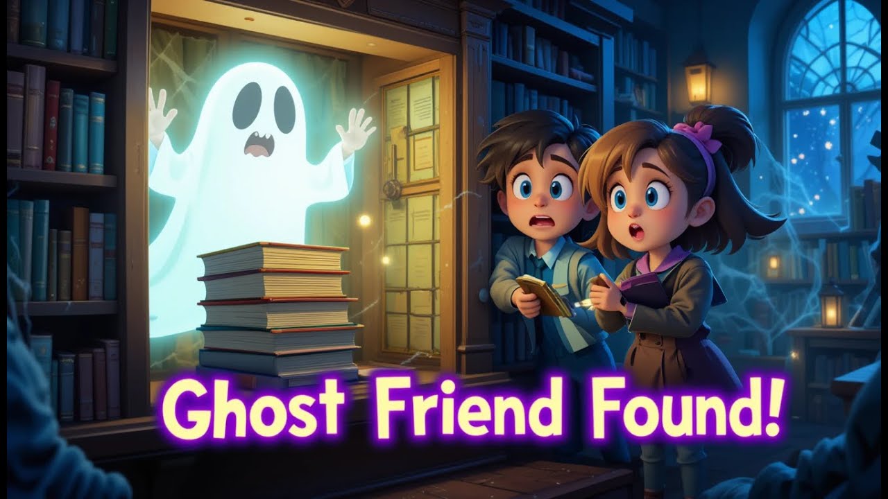 Haunted Library Secrets! 👻 Kids Uncover a Ghost Friend!