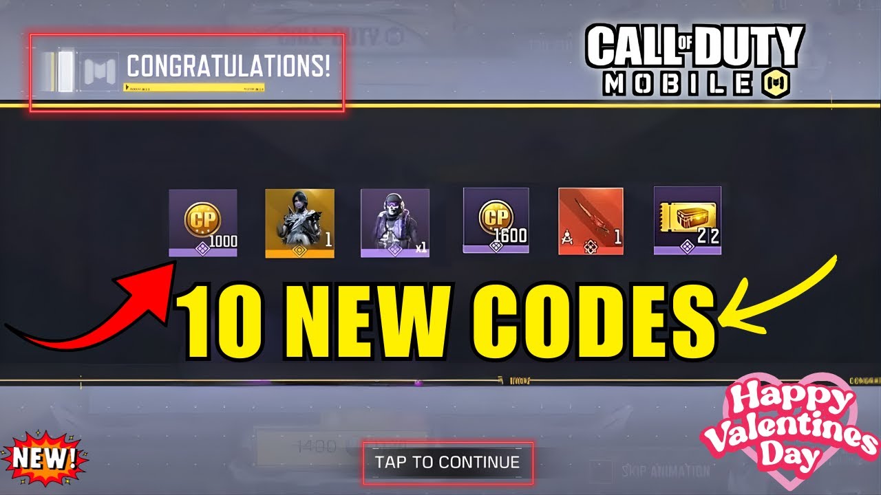 ⚠️VALENTINE!⚡UPDATE⚠️ REDEEM CODE CODM 2026 | CALL OF DUTY MOBILE REDEEM CODE 2026 COD MOBILE GARENA