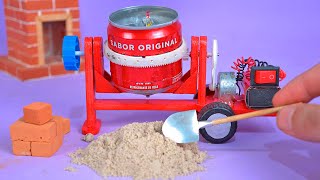 Amazing MINI CONCRETE MIXER for Construction made with Recyclable Materials