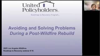 2026_05_21 -  Avoiding and Solving Problems During a Post Wildfire Rebuild