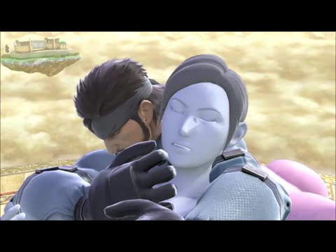 スマブラSP　Wii fit トレーナー（眠り表情）にスネークの掴み